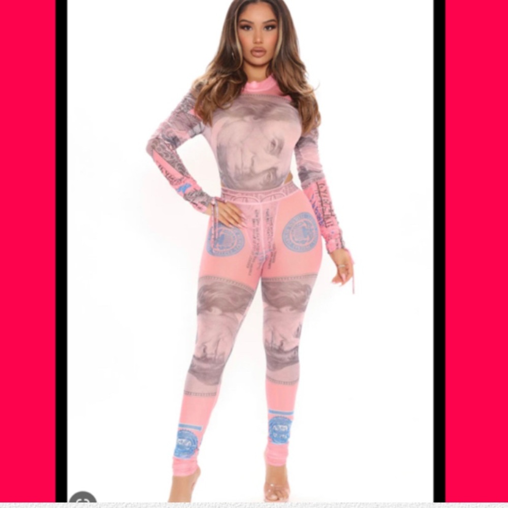 Pink 100 Bill 2pc set